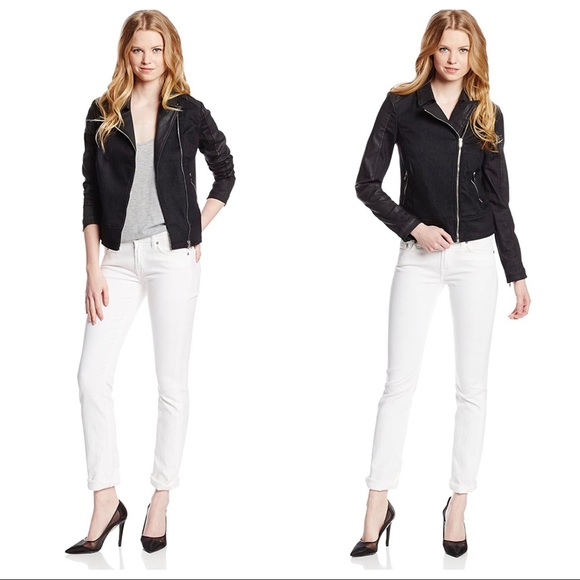 (Sold) 7 For All Mankind Mixed-Fabric Moto Jacket - Picture 2 of 11